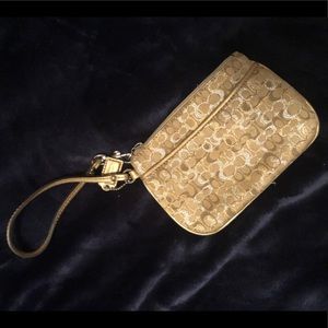 Gold Coach wristlet